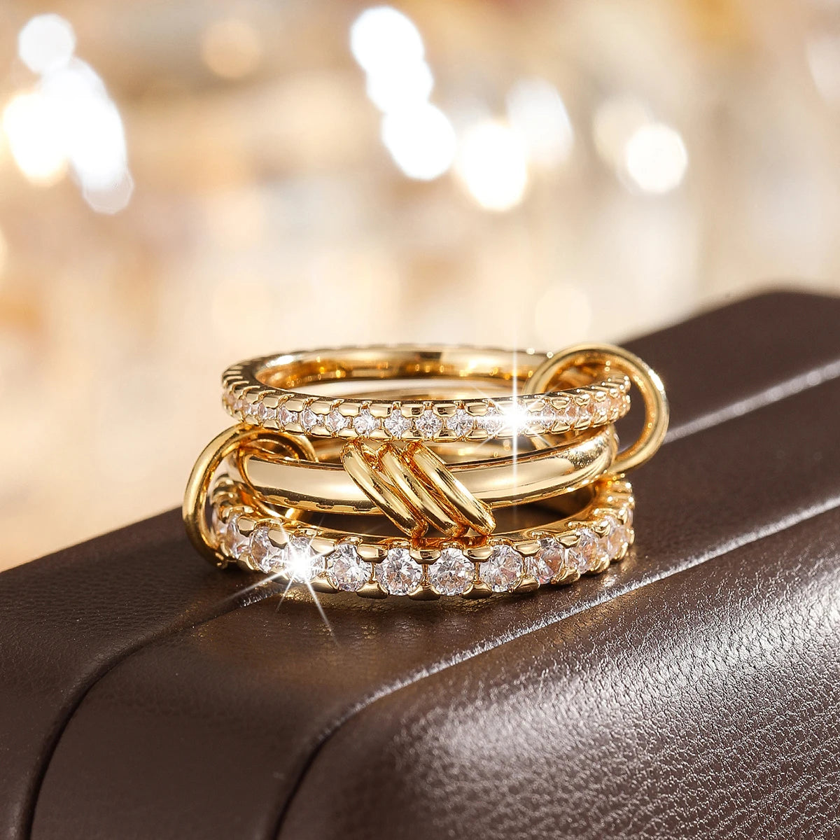 Two-Tone Stacking Ring – Hypoallergenic Copper Jewelry for Women