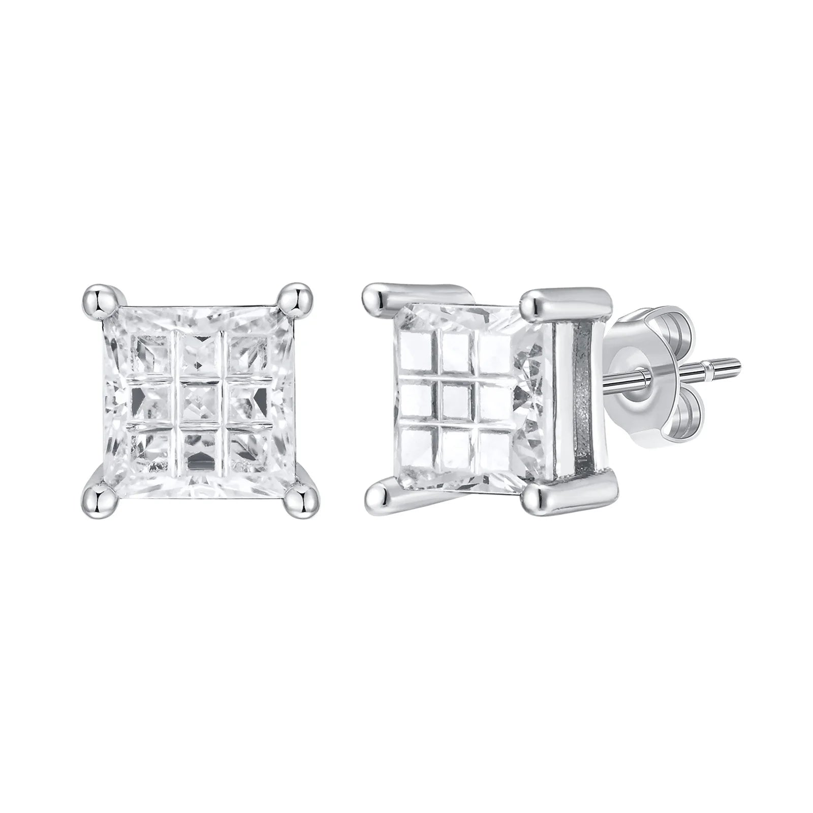 Men’s Luxury CZ Stone Stud Earrings – Gold Color, Perfect Gift