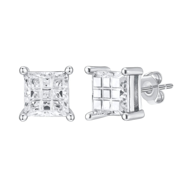 Men’s Luxury CZ Stone Stud Earrings – Gold Color, Perfect Gift - Gemora