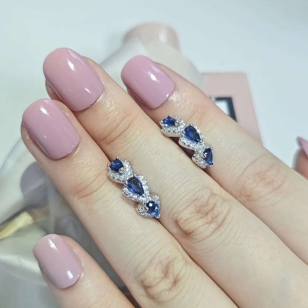 Elegant Round Rhinestone Drop Earrings – Women’s Luxury Dangle Jewelry