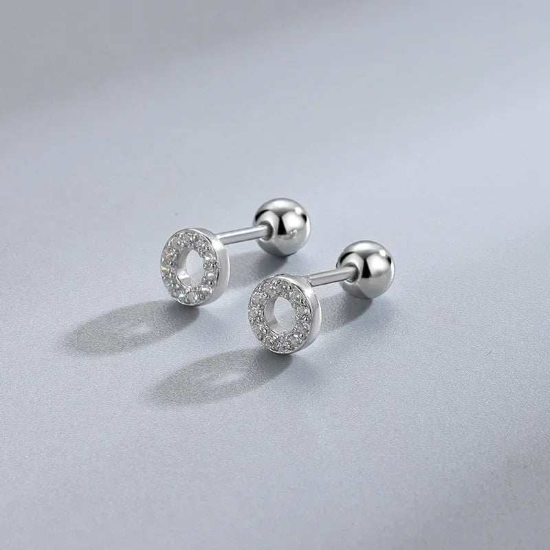 Heart Stud Earrings – Hypoallergenic Screw Cartilage Jewelry for Women & Girls