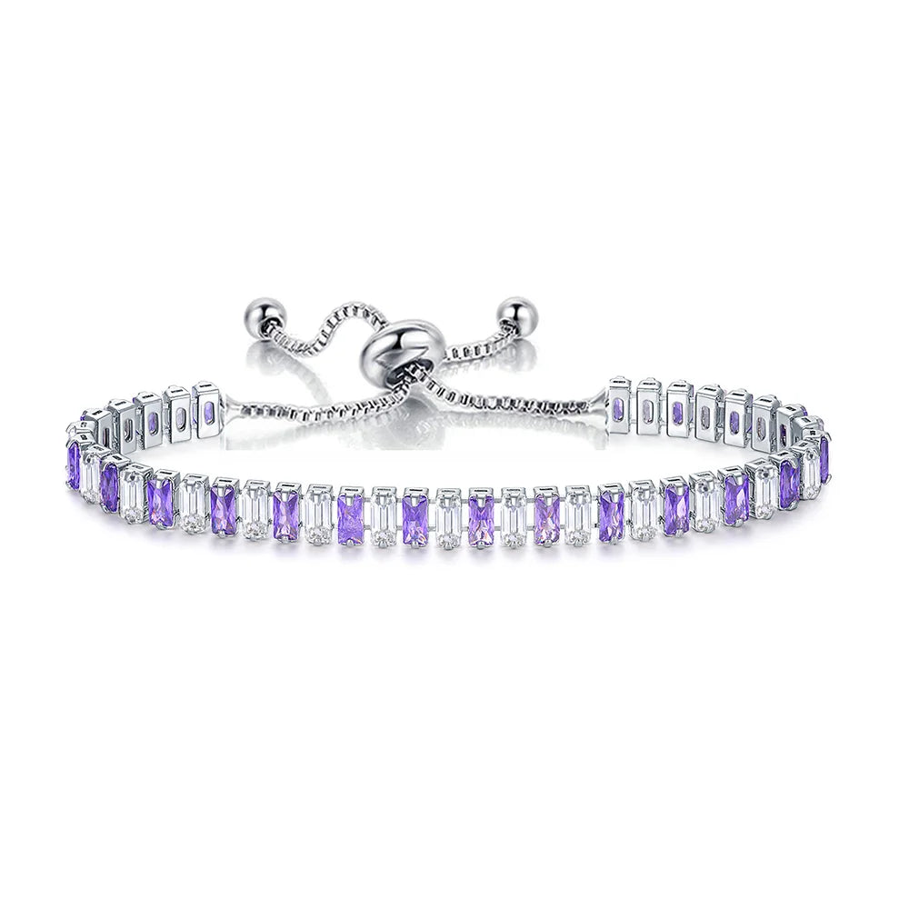 Men’s Black Crystal Tennis Bracelet – Luxury Iced-Out Cubic Zirconia Adjustable