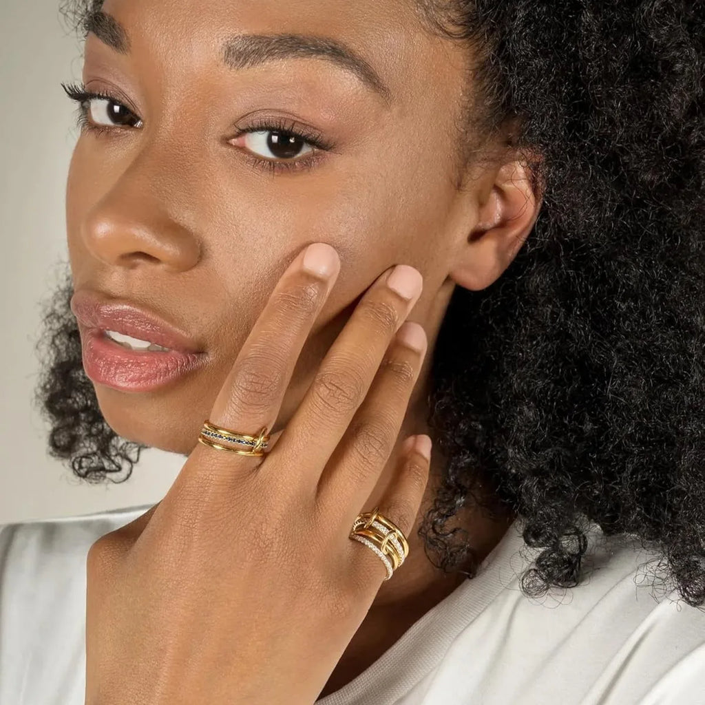 Two-Tone Stacking Ring – Hypoallergenic Copper Jewelry for Women