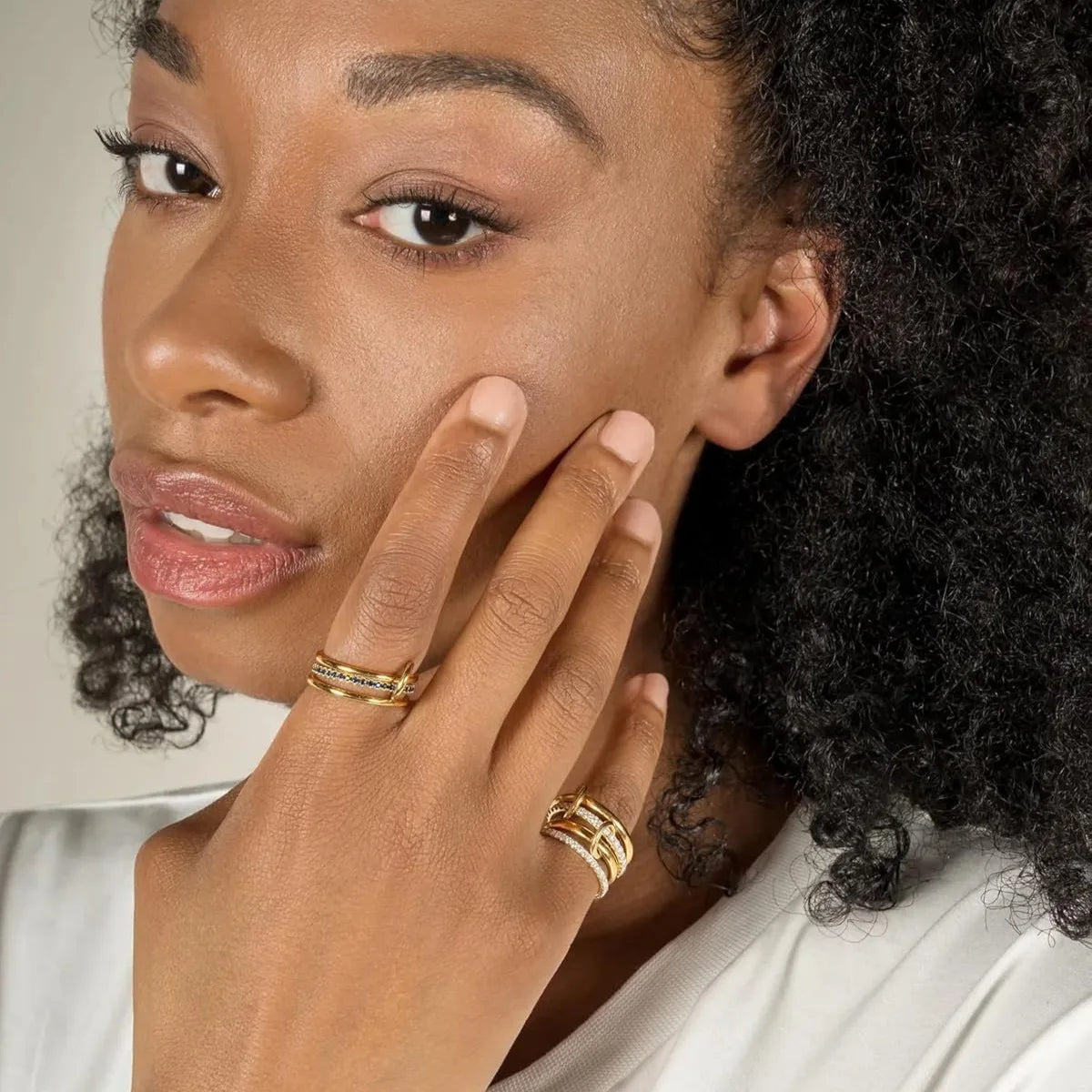 Two-Tone Stacking Ring – Hypoallergenic Copper Jewelry for Women