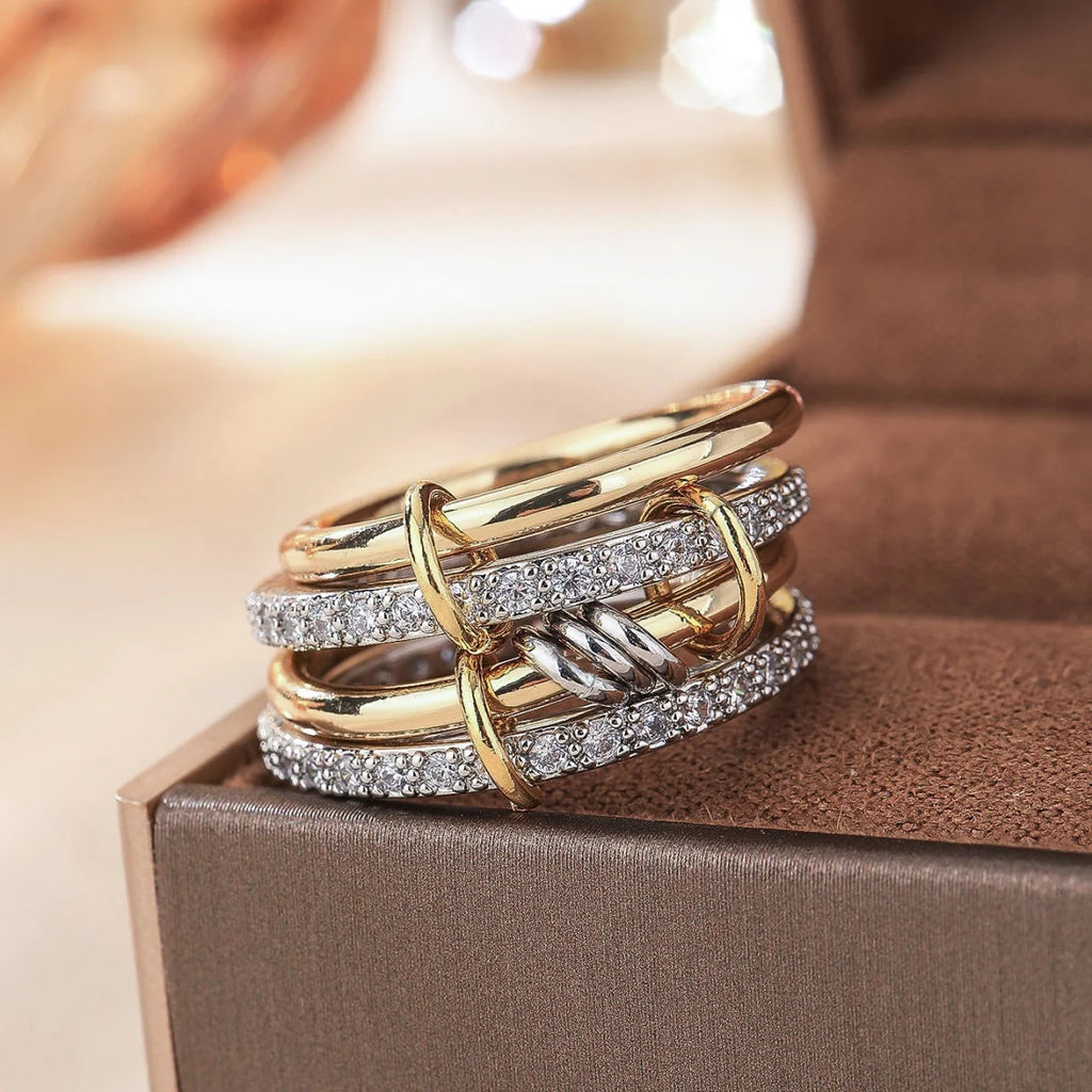 Two-Tone Stacking Ring – Hypoallergenic Copper Jewelry for Women