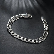Men’s 18K Gold-Plated 6mm Sterling Silver Chain Bracelet – Luxury K-Pop Style - Gemora