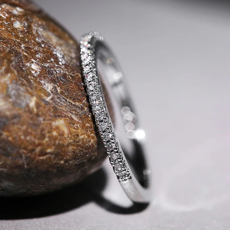 Minimalist Thin Ring – Huitan Cubic Zircon Jewelry for Women