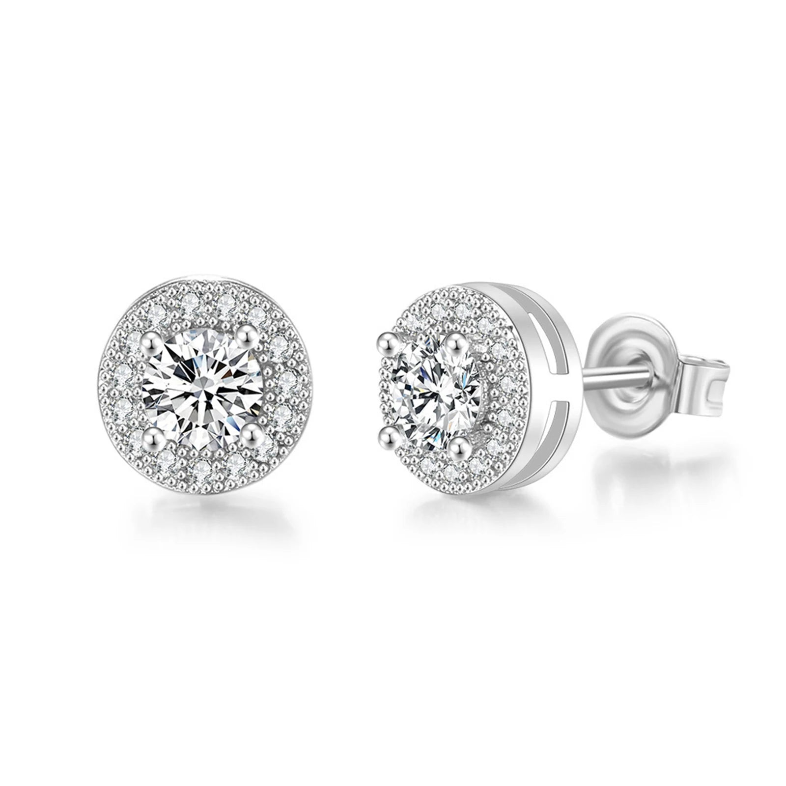 Men’s Luxury CZ Stone Stud Earrings – Gold Color, Perfect Gift