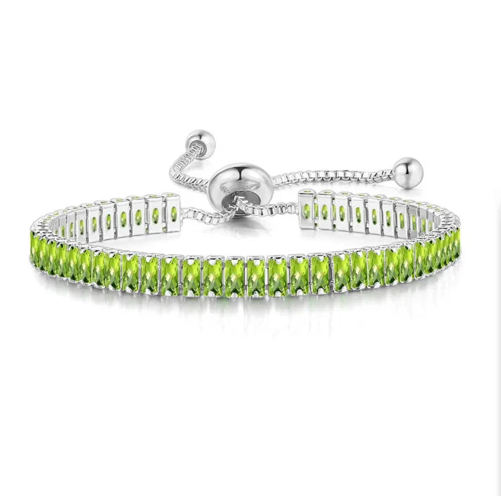 Men’s Black Crystal Tennis Bracelet – Luxury Iced-Out Cubic Zirconia Adjustable