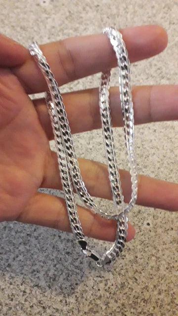 Men’s Silver Luxury Necklace Chain – 6mm Wide, 20–60cm Adjustable