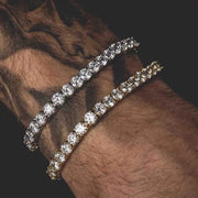Iced Out Tennis Bracelet – 3/4/5mm Cubic Zirconia Hip-Hop Jewelry for Men - Gemora
