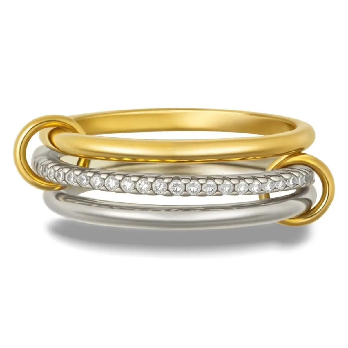 Two-Tone Stacking Ring – Hypoallergenic Copper Jewelry for Women