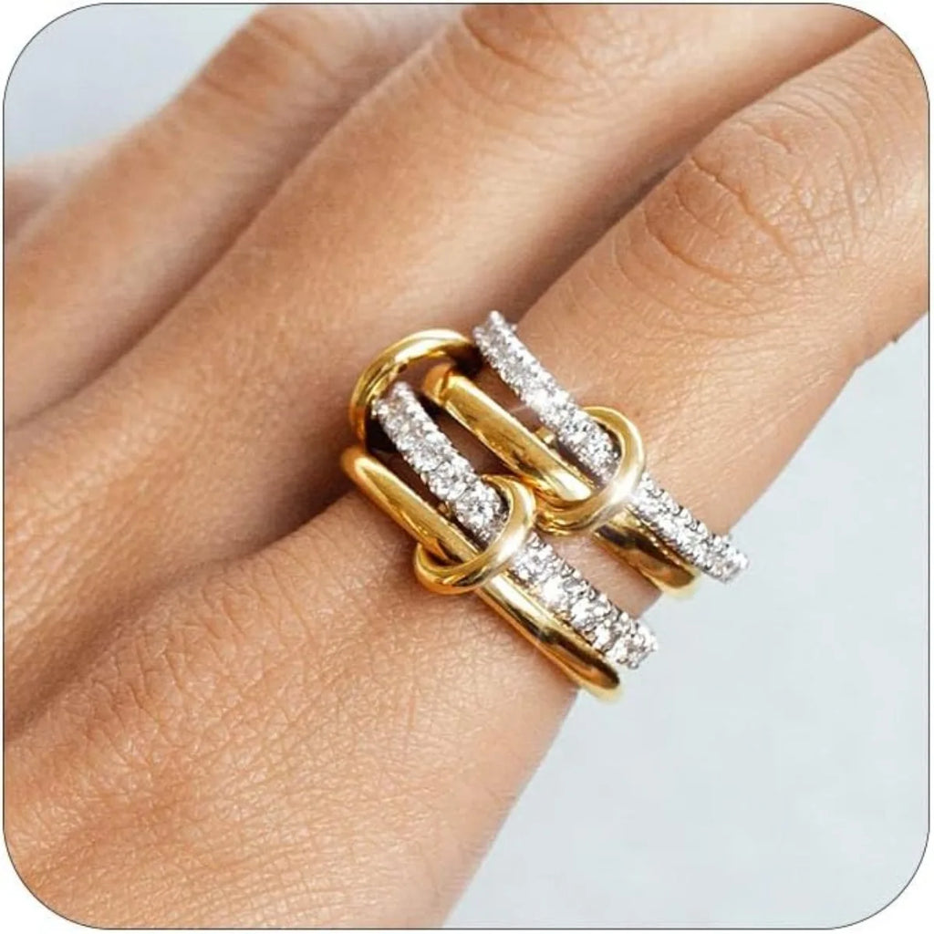Two-Tone Stacking Ring – Hypoallergenic Copper Jewelry for Women