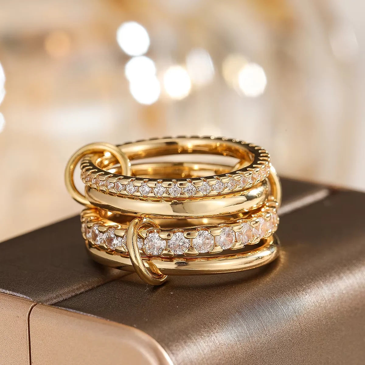 Two-Tone Stacking Ring – Hypoallergenic Copper Jewelry for Women