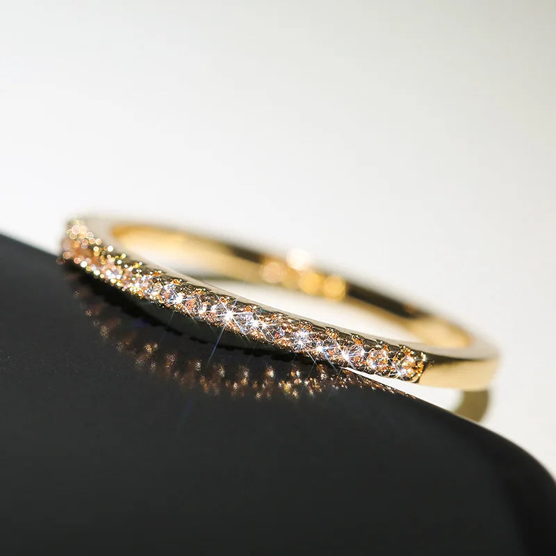 Minimalist Thin Ring – Huitan Cubic Zircon Jewelry for Women