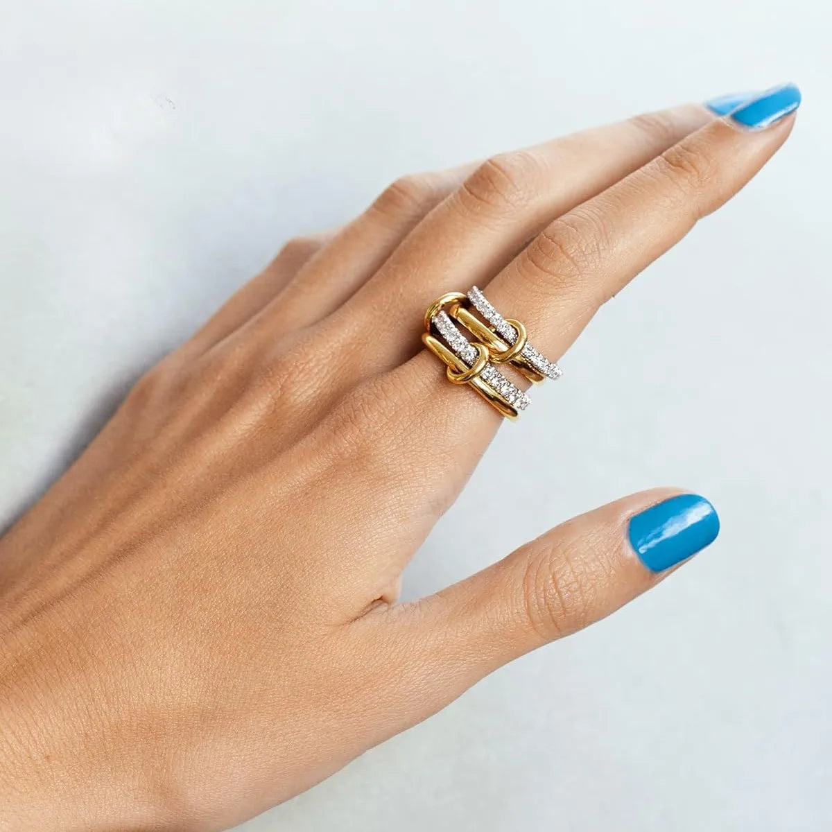 Two-Tone Stacking Ring – Hypoallergenic Copper Jewelry for Women