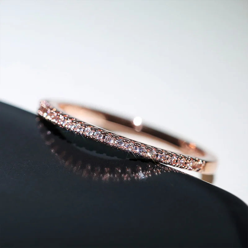 Minimalist Thin Ring – Huitan Cubic Zircon Jewelry for Women