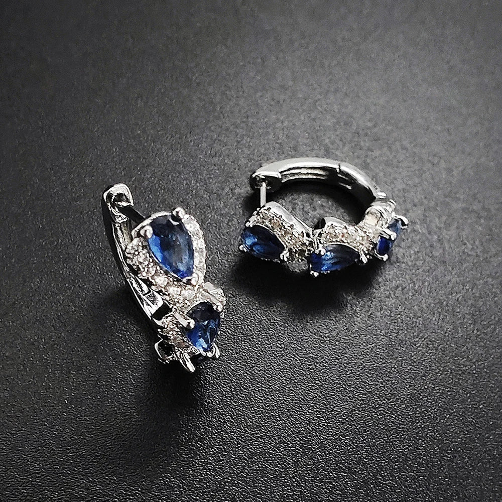 Elegant Round Rhinestone Drop Earrings – Women’s Luxury Dangle Jewelry