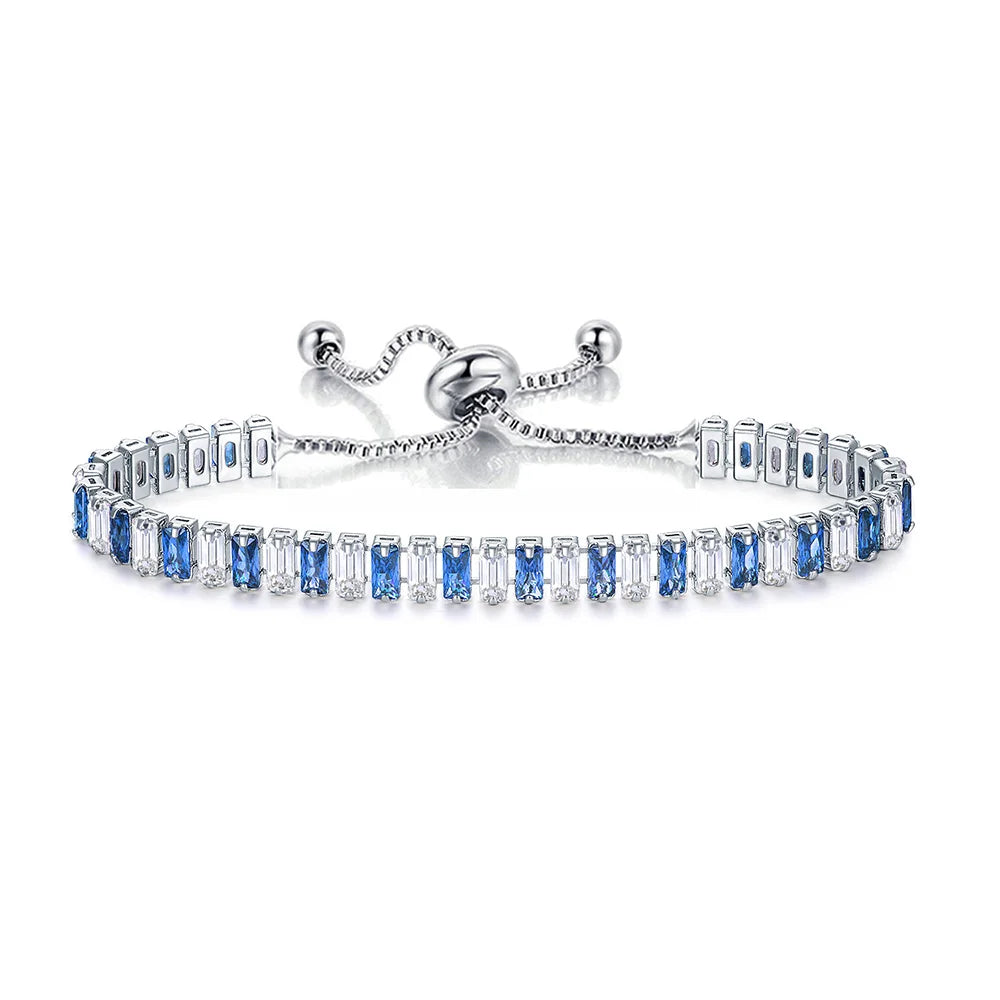 Men’s Black Crystal Tennis Bracelet – Luxury Iced-Out Cubic Zirconia Adjustable