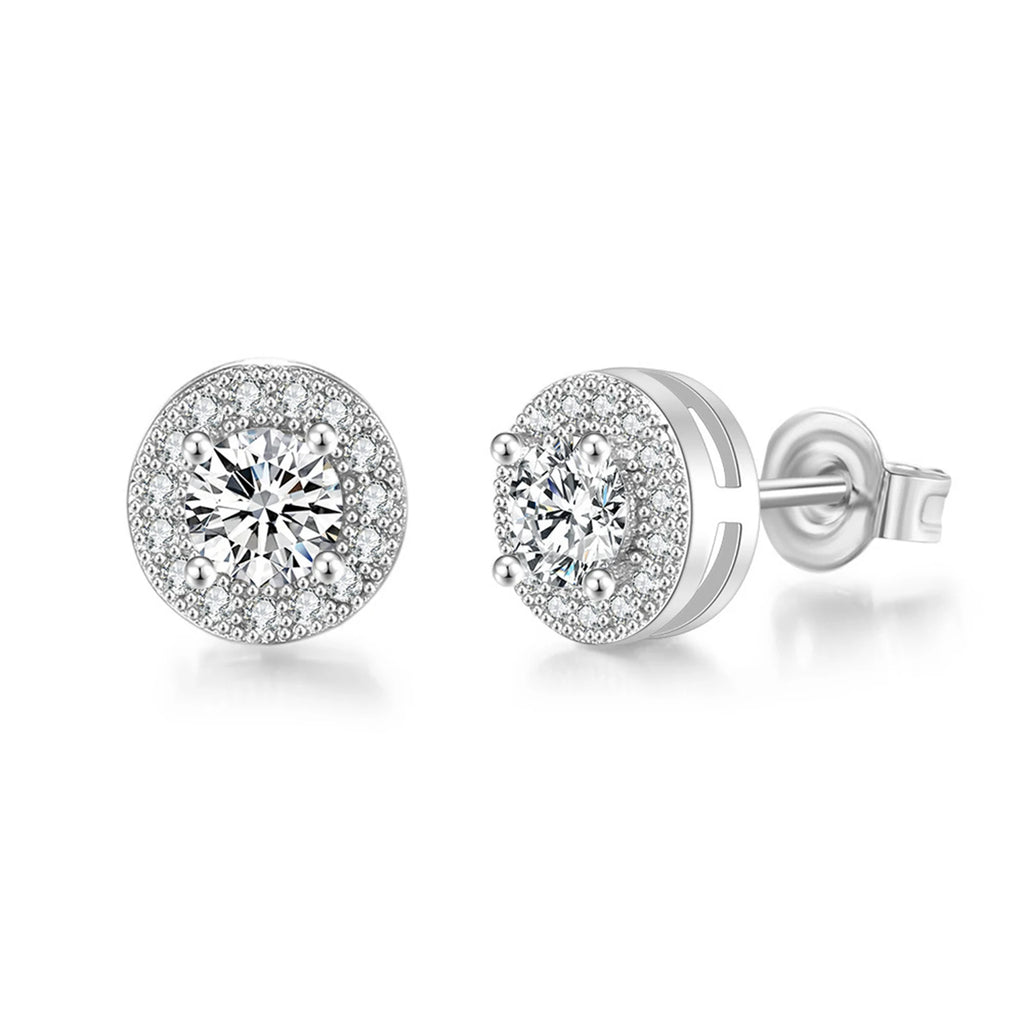 Men’s Luxury CZ Stone Stud Earrings – Gold Color, Perfect Gift