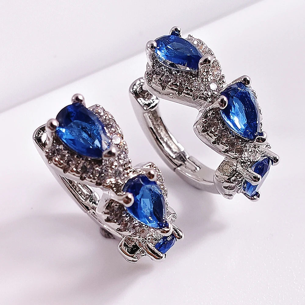 Elegant Round Rhinestone Drop Earrings – Women’s Luxury Dangle Jewelry