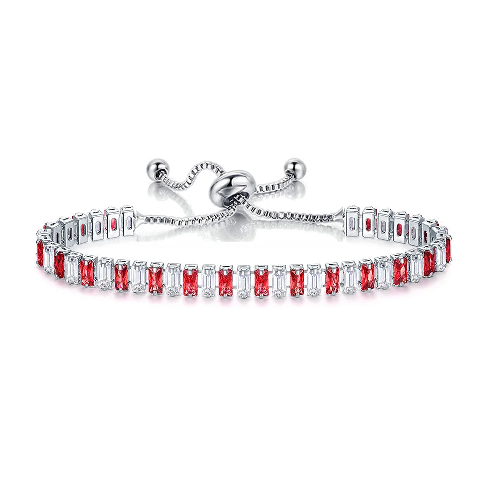 Men’s Black Crystal Tennis Bracelet – Luxury Iced-Out Cubic Zirconia Adjustable