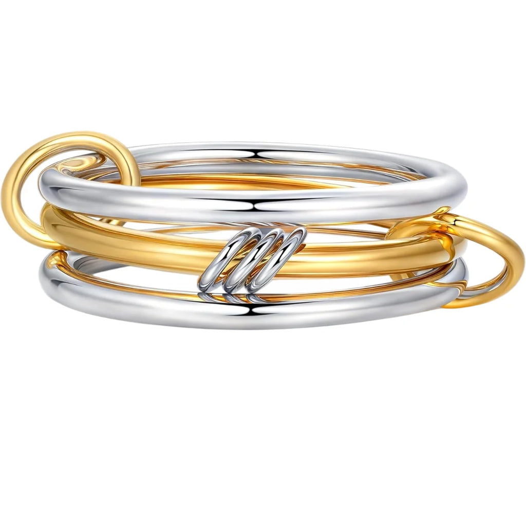 Two-Tone Stacking Ring – Hypoallergenic Copper Jewelry for Women