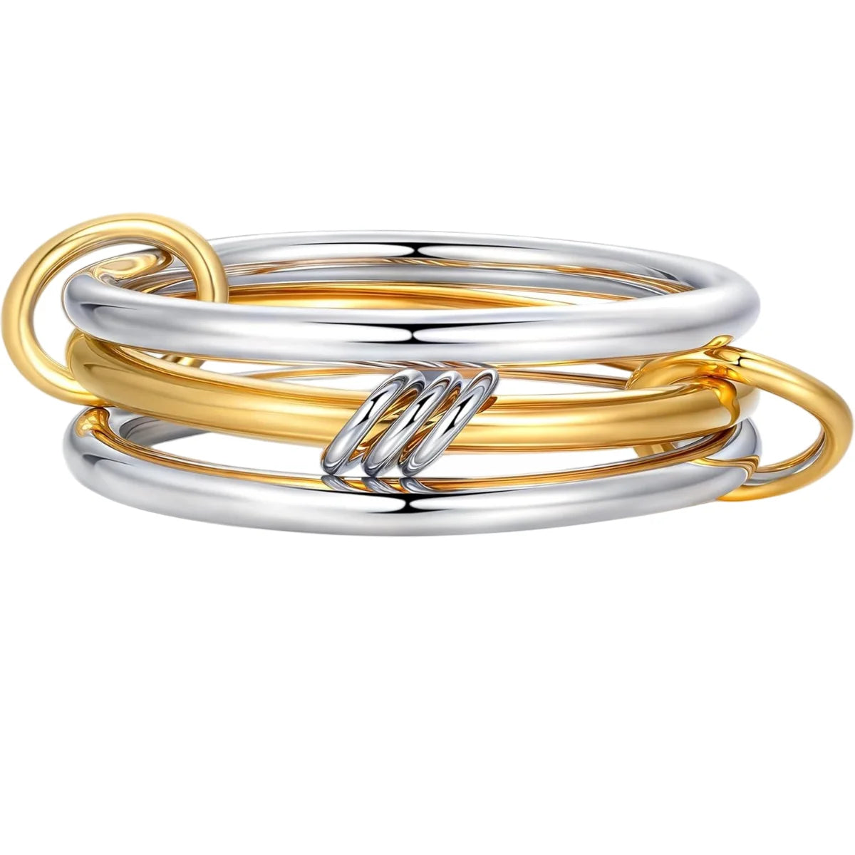 Two-Tone Stacking Ring – Hypoallergenic Copper Jewelry for Women