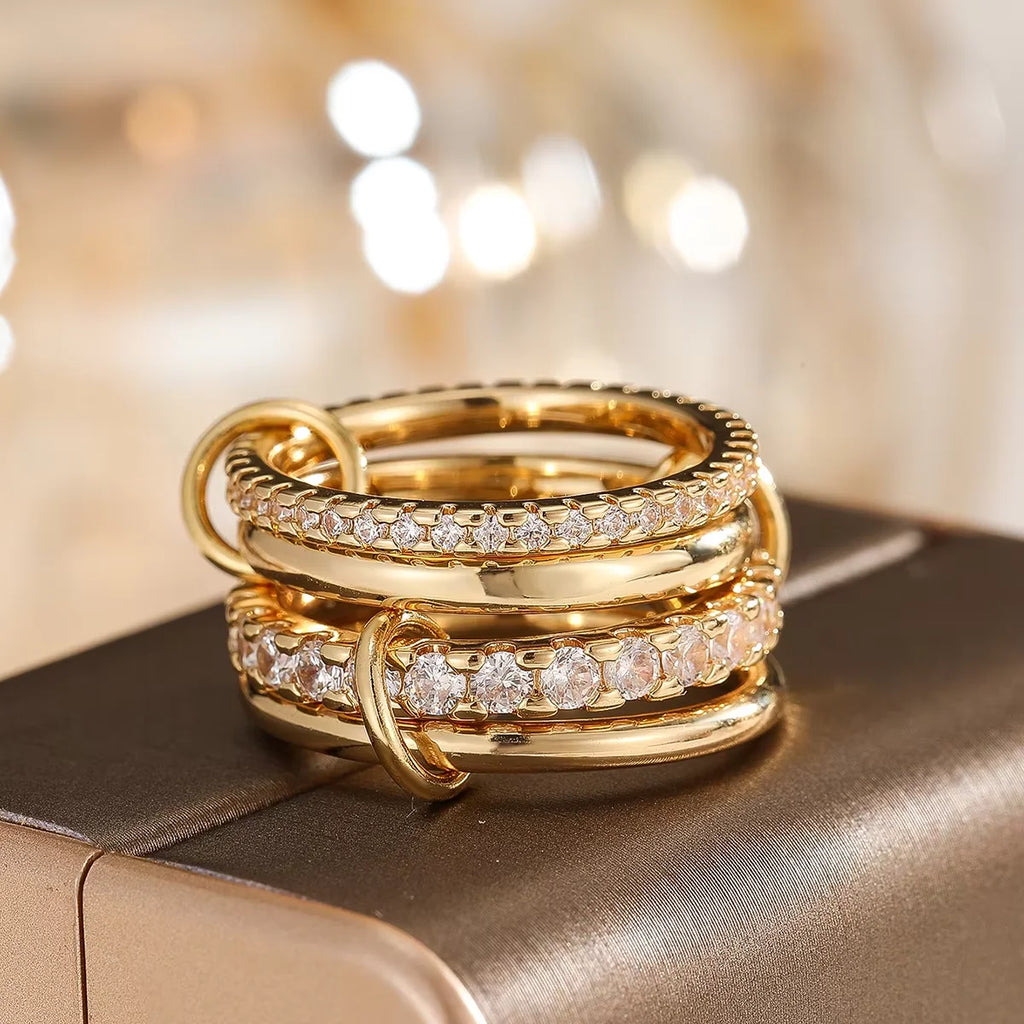 Two-Tone Stacking Ring – Hypoallergenic Copper Jewelry for Women