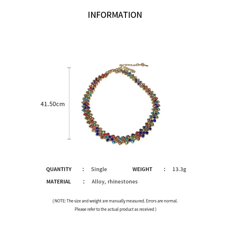 Luxury Rhinestone Choker Necklace – Women’s Geometric Crystal Jewelry
